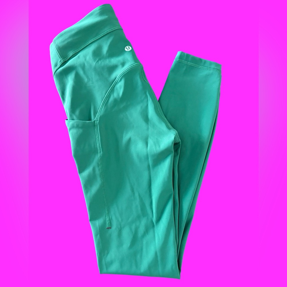 lululemon athletica emerald green Leggings women’s size 2 like new